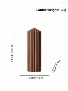1 Piece Handmade Cylindrical Aromatherapy Candle, 3D Striped Aesthetic Ribbed Geometric Abstract Design, Suitable For Home Decoration, Fireplace, Room, Living Room, Center Decoration, Office, Atmosphere Decoration Candle, Gift Candle, Soy Candle, Candle Set, Candle Center, Birthday Candle, Candle Holder, Friend Gift, Lady Gift, Candle Home Decoration, Winter Gift, Gift Decoration, Cute Candle, Aromatherapy Candle - Multicolor - View 5