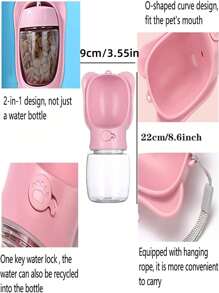 1pc Detachable Solid Color Pet Travel Bowl For Cat And Dog For Outdoor Food Feeding Water Bottle Camping