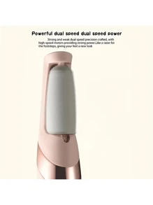 1 pieza Máquina eléctrica para eliminar la piel muerta de los pies, Afilador eléctrico de pies, Limas electrónicas de pies, Lima electrónica creativa para pies, Herramienta exfoliante para el hogar, Eliminador recargable de callosidades de los pies, Juego de pedicura profesional Eliminador de piel muerta Masajeador de pies - Rosa vieja - Ver 7