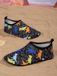 1 Pair Boys' Cartoon Stylish Comfortable Casual Lightweight Breathable Water Shoes, Suitable For Summer - Black - View 5