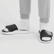 Adidas ALPHABOUNCE SLIDE 2.0輕便運動休閒拖鞋 - 黑與白 - 查看 7