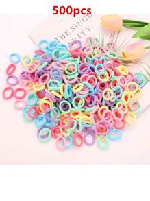 100/200/500 piezas Gomas de pelo de algodón sin daño (aproximadamente 2.54 cm)