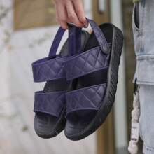 男士室内外拖鞋，防滑软底时尚 EVA 拖鞋，夏季休闲室内居家/办公室/沙滩凉鞋 - 藍色 - 查看 3