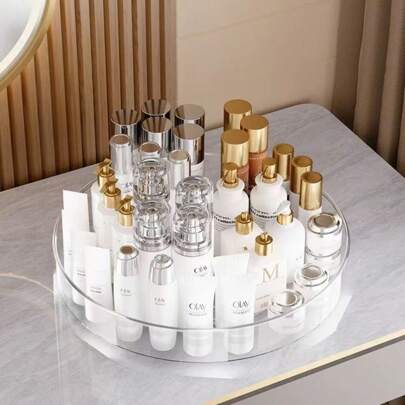Organizador De Acrílico Rotativo Giratório  Para Armazenamento De Cosmético/Cozinha
