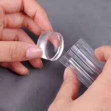 2/10Pcs Silicone Nail Art Stamper Replacement Heads 2.8cm Transfer Pattern Plate Nail Stamp Clear Stamping DIY Manicure Tools - Clear - View 5