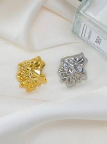 10 piezas de botones de metal vintage asimétricos y plisados, decoración versátil para abrigos, suéteres, trajes, uniformes y manualidades DIY