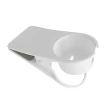 Porte-gobelet de bureau à pince pour économiser de l'espace, grande pince de table multifonctionnelle, support de tasse pour bouteille de boisson, blanc