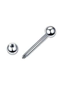 60 件男女通用不锈钢多用途鼻环、鼻环、耳环、身体穿孔首饰套装、礼物 - 銀色 - 查看 7