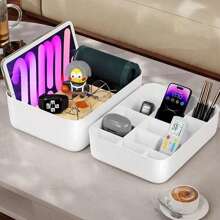 1pc Underwear Bra Socks Organizer Box, 10/15 Grids No Partition, Lightweight Plastic With Transparent Cover, Convenient For Home And Bathroom Drawer Storage - Multicolor - View 10