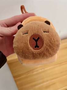 1 pieza/3 piezas Cartera de peluche de Capibara gracioso estilo Kawaii, juguete de almacenamiento de Capibara de lujo (estilo aleatorio), tarjetas de crédito, almacenamiento, regalos para familiares, amigos, colegas, oficina, niños, campamento al aire libre, niñas, regreso a clases, Pascua, regalos de Pascua, Navidad, artículos esenciales de Halloween