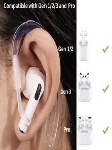 4-6Pcs Anti-Slip Set For Silicone Adjustable Ear Hook Ergonomic Design Wings Wingtip Ear Hooks Tips Strap Sport Earbuds Accessories - Multicolor - View 5