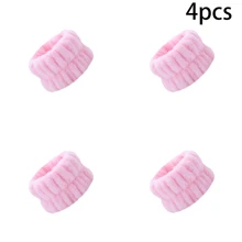 10 件/4 件可重复使用 Spa 腕带，柔软超细纤维毛巾腕带，面部清洁腕带，适合女士和女孩瑜伽跑步运动