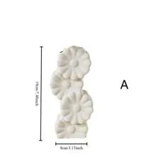 NJCHARMS 1PC White Heart Shaped Ceramic Vase, Heart Shaped Vase, Bohemian Vase, Valentine's Day Decorations Vase, For Office, Bedroom, Mantelpiece And Other Desktop Decorations, Decorative Choices Ideal For Weddings Special Occasions Rama Rama Gifts Birthday Graduation Home Decor Room Decor Flower Vase Glass Vase