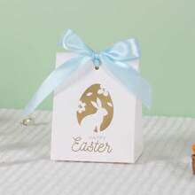 5PCS Easter Supplies Easter Gift Packaging Boxes Easter Egg Bags Candy Packaging Boxes Portable Gift Packaging Boxes Decorative Gift Candy Paper Boxes Happy Party Gift Mini Bag Easter Party Gift Storage Boxes