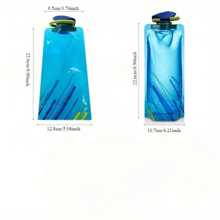 1pc 700ml Ultra Light Reusable Sports Water Bottle, Suitable For Hiking And Camping - Foldable Soft Water Bag, Easy To Carry And Refill
