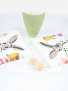 20pcs/40pcs/60pcs 2-Ply Soft Easter Bunny Printed Lunch Napkins, 33cm X 33cm Paper Napkins For Party, Disposable Hand Towels, Decorative Paper, Birthday Graduation Wedding Anniversary