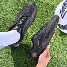 2025 新款推荐青少年、学生、学校、比赛和训练足球鞋，低帮，防滑，适合成人和儿童 - 黑色 - 查看 5