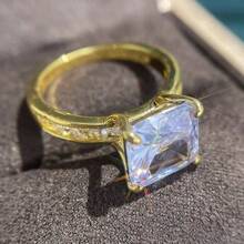 1 件时尚创意闪亮独特波西米亚风格结婚/订婚戒指，适合女性日常佩戴 - 彩色 - 查看 5