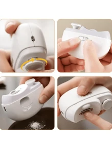 1pc Smart Electric Nail Clippers With Anti-Clip, Nail Polishing, Lighting And Grinding Functions. Suitable For All Ages. Portable USB Rechargeable 2-In-1 Electric Nail Clipper & Grinder With LED Light Avoid Clipping The Meat