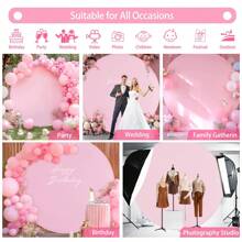 1 Pieza de 5/6/6,6/7,2 pies (aproximadamente 1,5/1,8/2/2,2m) Funda de Fondo Redonda de Espondex Rosa para Globos Redondos Adecuada para Decoración de Bodas y Fiestas de Cumpleaños - Rosa - Ver 4