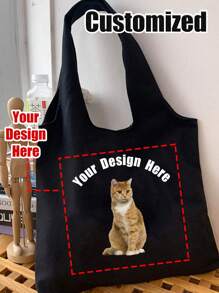 1PC Custom Pet Photos Shoulder Bags, Unique Gifts For Dog Owners, Pet Dog Lovers, Veterinarian, Animal Rescue, Birthday Present With Funny Puppy,For Graduate, Teen Girls, Freshman, Sophomore, Junior & Senior In College, University & High School,Travel Back To School,Weddings,Birthdays,Beaches,Holidays,Personalized Gift Bag,Gift For Pet Mom , Valentine's Day - Multicolor - View 5