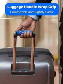 1pc Customized Embroidery Luggage Handle Cover, Personalized Creative Anti-Slip Water Resistant Suitcase Trolley Grip Protector, Multifunction, Versatile, Large Capacity, Lightweight, Functional, Practical, All-Purpose, Colorful, Cute, Adorable, Contracted, Funny, Kawaii, Y2K, Minimalist, Commuting, Business Casual, Basics, Custom, Personalized, Unique