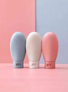 Reisset, knijpbaar ontwerp, draagbaar, lekvrij, herbruikbaar, navulbare cosmetische containers voor toiletartikelen, navulbare lotiondispensers, draagbare lotionfles, reisflessenset, lekvrije reisflessenset, navulbare lege containers voor de badkamer, reisformaat accessoires en shampoo-conditionerflessen met draagbare tas, reisbenodigdheden voor op reis, opslag voor make-uppompen, reisaccessoires, studentenhuisbenodigdheden, macaronkleurenpalet, badkamerdecoratie