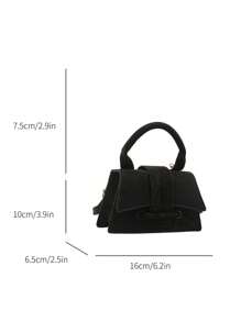 A Vintage Minimalist Mini, Hand-Held Square Bag With Fashionable Print, Flap Opening And Long Adjustable Shoulder Strap For Crossbody. Suitable For Ladies Daily Casual Use