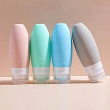 Kit 4 90ML Silicone Bottles With Transparent Case Useful For Travel Dispenser - 1 GÓI HÀNG - Xem 4