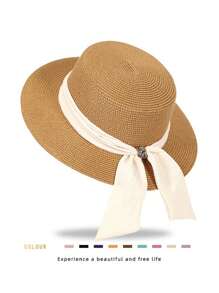 [Aangepast] Zomerhoed Opvouwbare Oprolbare Floppy Strandhoeden Voor Vrouwen Zon Vrouwen Strohoed Brede Rand UPF 50