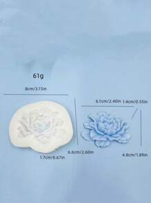 1pc Peony & Gardenia Flower Shaped Silicone Mold Back To School