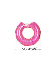 1 Piece Outdoor Fashion Inflatable Donut Swimming Ring, Thickened Pvc Material Water Sports Beach Pool Party Float, Summer Water Recreation Activities