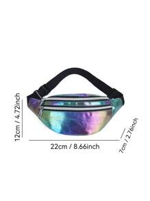 1pc Fashion Colorful Women Waist Bag, High-Quality Material, Adjustable Strap, Casual Daily Bag Suitable For Young Women - Travel, Shopping, School, Date, Gift, Outdoor, Travel - Multicolor - View 4