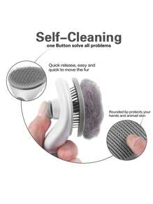 1PC Cat Lover And Cat Mom Love Brush Remove Hair Cat/Dog Lover Gift And Dog/Cat Mom Love Pet Hair Removal Comb For Cat Lover And Cat Mom Loves Non-Slip Grooming Brush Stainless Steel Dog Lover And Dog Mom Love Combs Brushes Cat Lover And Cat Mom Love Accessories