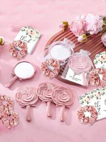 4 件/16 件/32 件/套玫瑰形手持化妆镜、玫瑰金缎面发带、花卉感谢图片、抽绳欧根纱袋、婚礼回礼套装、新娘送礼会伴娘礼物、婚礼纪念品套装、单身新娘过夜派对水疗派对用品、成人礼婚礼派对宾客纪念品、圣诞派对回礼 - 彩色 - 查看 12