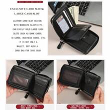 1 pieza Billetera personalizada con nombre para hombres, billetera de PU corta personalizada para hombres, billetera simple y portátil para tarjetas de crédito/ID, billetera de monedas con múltiples ranuras de moda para hombres, regalo ideal para compañeros de clase, novios, esposos, padres, ceremonia de graduación, Día de San Valentín, aniversario, Día del Padre