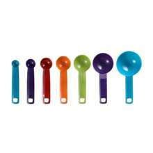 Plastic Professional 7 Piece Multi-Colored Measuring Spoon Set
