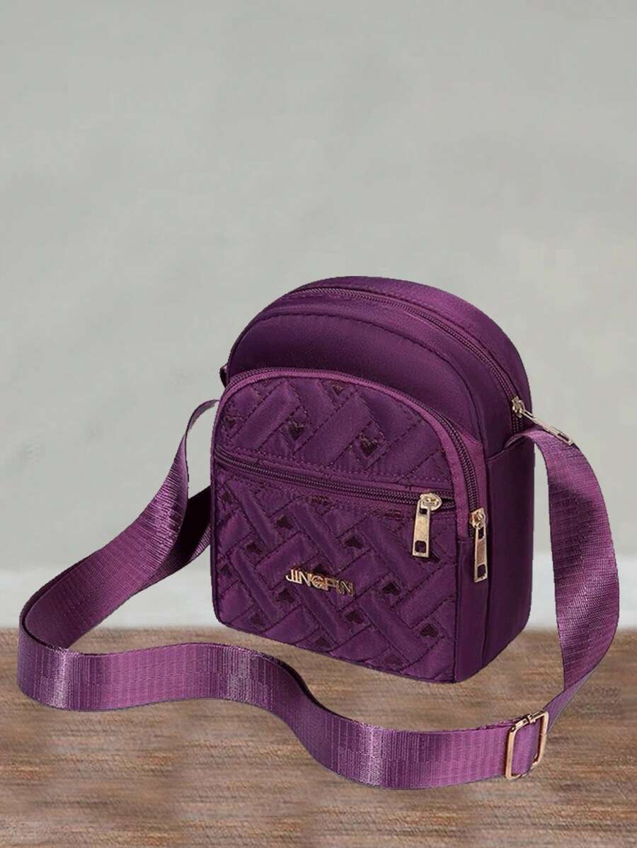 Square Bag Neutral Crossbody Bag Wear-Resistant Oxford Cloth Mobile Phone Bag Shoulder Bag Out Backpack Mini Bag Small Bag Purse - Multicolor - View 1