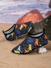 1 Pair Boys' Cartoon Stylish Comfortable Casual Lightweight Breathable Water Shoes, Suitable For Summer - Black - View 3