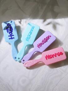 1pc Personalized Macaron Color Name Customized Massaging Comb, Gift For Her, Holiday Gift, Small Gift