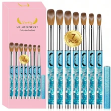 Acrylic Nail Brush Set - Acrylic Nail Brushes For Acrylic Application, Acrylic Powder Brushes For Acrylic Nails Tool Set For Nail Extension & 3D Carving, For Girls Women Wife Girlfriend Lover Valentine's Day Gifts