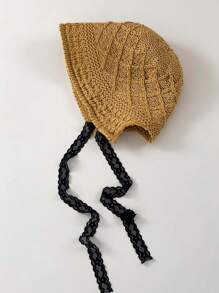 1pc Teenage Girl Sweet Straw Hat With Ribbon Decor, Versatile Bucket Hat Design For Sun Protection, Spring/Summer - Straw Bucket Hat - View 23