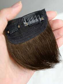 3 件装带发夹的软垫合成天然接发，耐热纤维，隐形轻巧，适合女士（四种颜色可选）