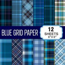 12pcs Vintage Plaid Or Polka Dot DIY Scrapbooking Papers, 6 Inch Vibrant Patterned Art Craft Papers In Blue, Brown Gingham, Colorful Dots Aesthetics Papers For DIY Scrapbook, Diary, Photo Album, Crafts, Bullet Journal, Mixed Media Collage, Card Making, Gift Wrapping, Stationery, Back To School Supplies - Multicolor - View 15