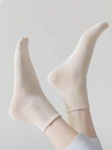 6 Pairs Women's Candy Color Socks, Versatile Breathable Sweat-Absorbent Short Crew Socks For Daily Wear, Spring/Summer - Multicolor - View 4