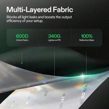 VIVOSUN Hydroponic Grow Tent With Window And Floor Tray For Indoor Plant Cultivation