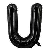16 英寸黑色字母和数字气球铝箔氦气黑色字母派对气球聚酯薄膜气球字母和数字气球铝箔适用于生日婚礼周年派对装饰 - 黑色 - 查看 20