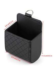 1 件装汽车通风皮革整洁储物挂袋保护套，用于存放钥匙、硬币、手机和眼镜。带挂钩的通用车用桶。让您的汽车保持干净整洁