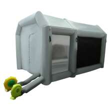 4.2*3*2.5m Portable Inflatable Paint Booth Large Space Inflatable Spray Booth Motorcycle Paint Tent W/Blowers For Paint Booths, Exhibition Events, Outdoor Tents - Dark Colored Green - View 3