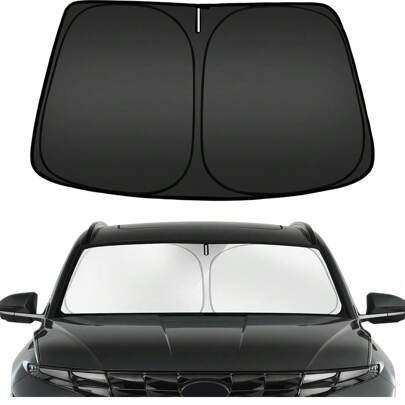 Foldable Windshield Sun Shade, Front Window Sunshade, Blocks UV Rays To Keep Your Car Cool, Universal Thick Sunscreen Board For Car Interior Shading And Cooling
